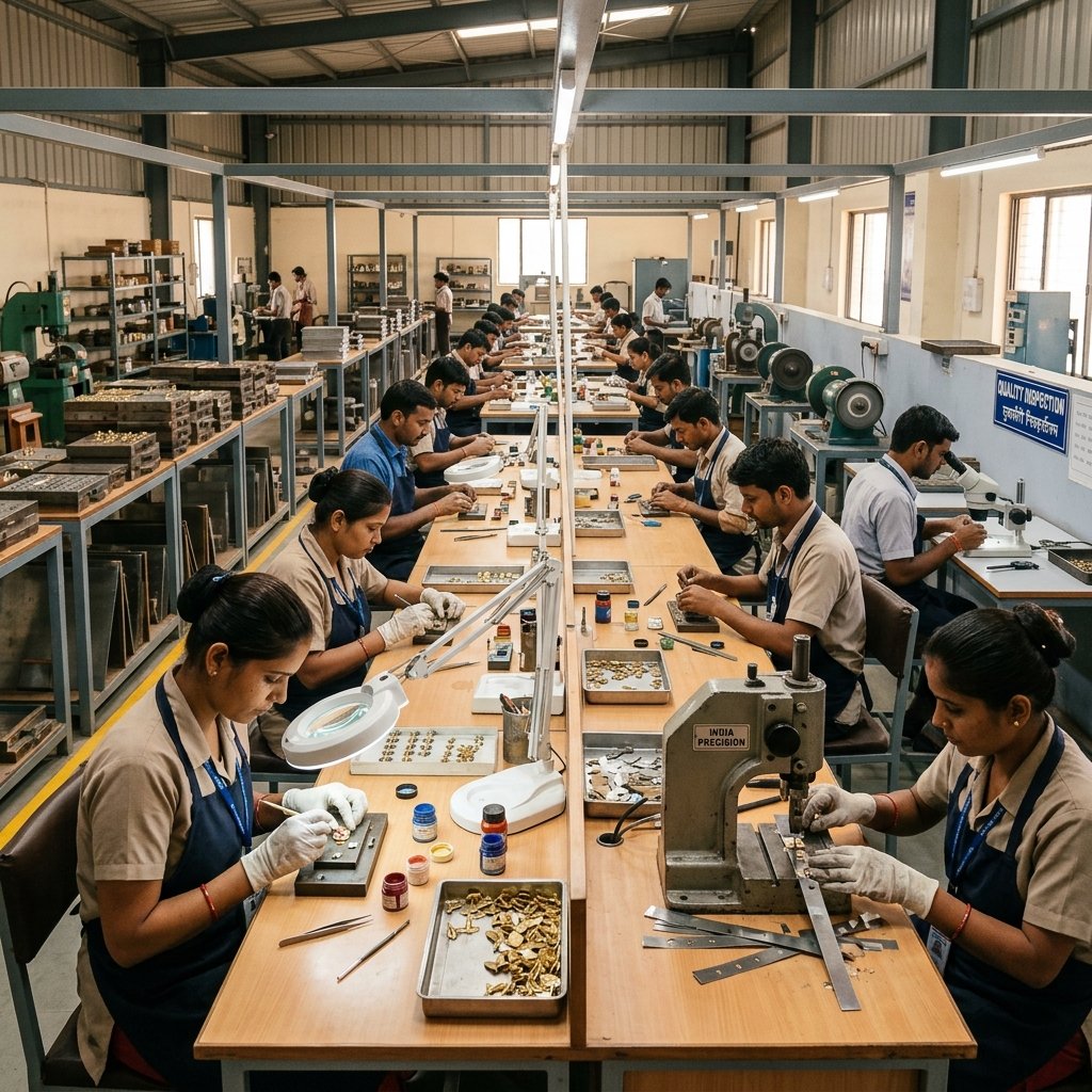 Lapel Pins Factory manufacturing workshop in Vadodara
