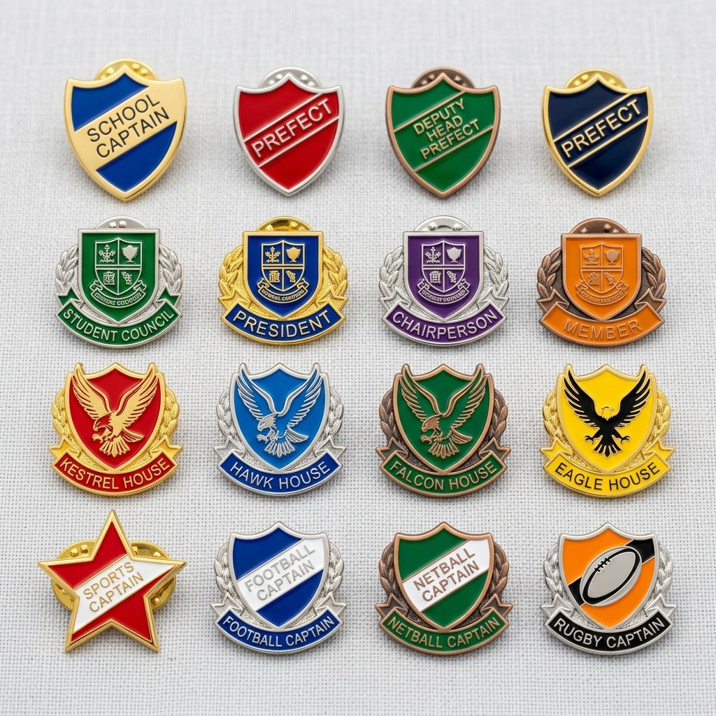 School badges and prefect pins manufacturer